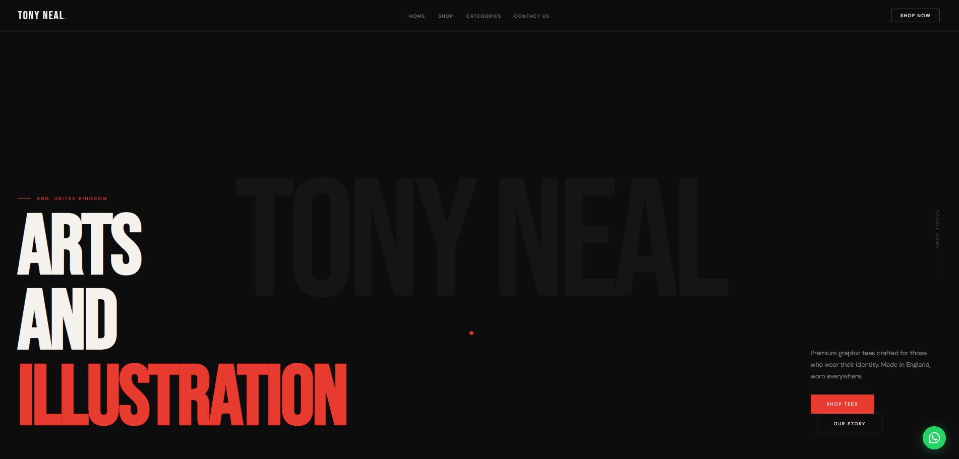 Screenshot of web page